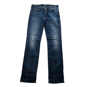 7 For All Mankind Mens Kimmie Straight Jeans Size 30 Slim Classic Blue Denim